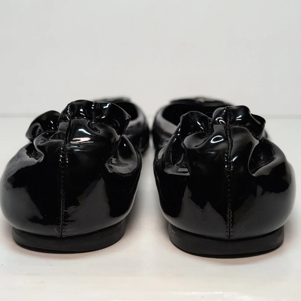 Tory Burch Minnie slip on leather glossy ballerina flats woman's size 7